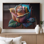 Abstract Rose Wall Art Canvas Print