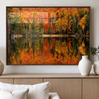 Forest Reflection Art | Autumn Forest Reflection Wall Art | Triptych Canvas Print