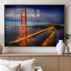 Large Wall Art San Francisco Canvas Print - Wonderful Golden Gate Bridge at Twilight