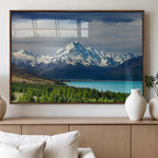Mount Cook and Lake Pukaki Canvas Wall Art Print | Majestic Snow Capped Peaks