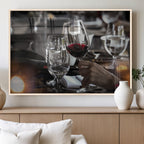 Red Wine and Glass Canvas Print