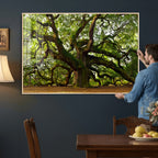 Angel Oak Tree Wall Art Canvas Print | Forest Tree Nature Photography Print