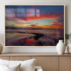 Glorious Sunset on The Beach Wall Art Canvas Print