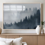 Foggy Pine Forest Wall Art Canvas Print