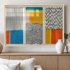 Canvas Print Wall Art Abstract Illustration Art Boho, Framed Abstract Boho Art
