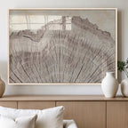 Tree Ring Wall Art Triptych, Rustic Wood Ring Canvas Print