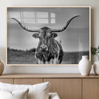 Texas Longhorn Cow Wall Art, Texas Longhorn Canvas, Cattle