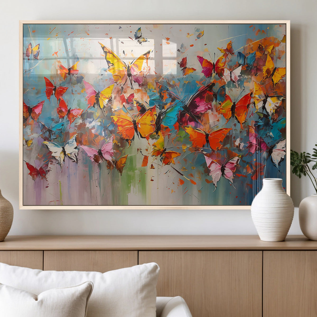 Abstract Butterfly Wall Art Canvas Print