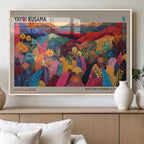 Yayoi Kusama Wall Art Canvas Print, Abstract Art, Large Framed Print, Japanese Wabi Sabi Wall Art