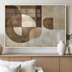 Wabi Sabi Geometric Wall Art | Abstract Modern Minimalist Canvas Print