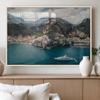 Amalfi Coast Wall Art | Framed Italian Seaside Canvas