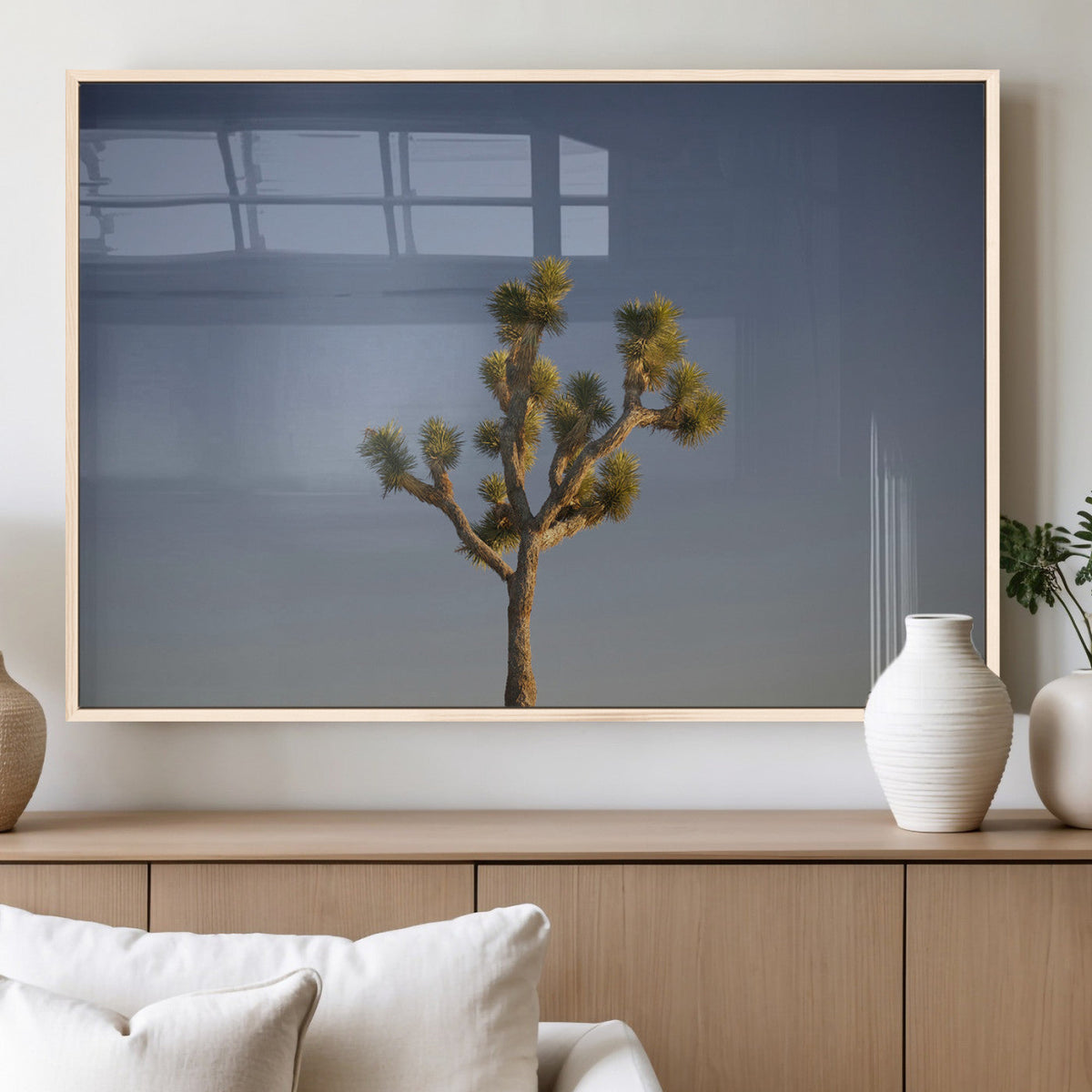 Joshua Tree Wall Art Canvas Print, Framed Southwestern Desert Landscape