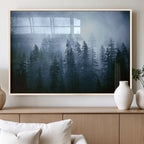 Foggy Pines Misty Forest Wall Art Print