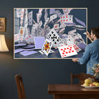 Playing Cards Canvas Wall Art | Casino Game Room Decor