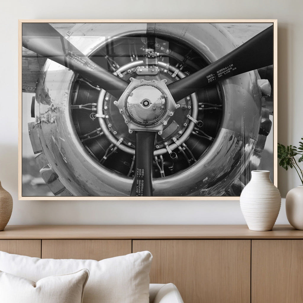 Vintage Airplane Wall Art Canvas Print