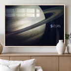 Framed Saturn Wall Art Canvas Print