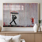 Banksy Wall Art Canvas Print | Framed Graffiti Street Art Picture
