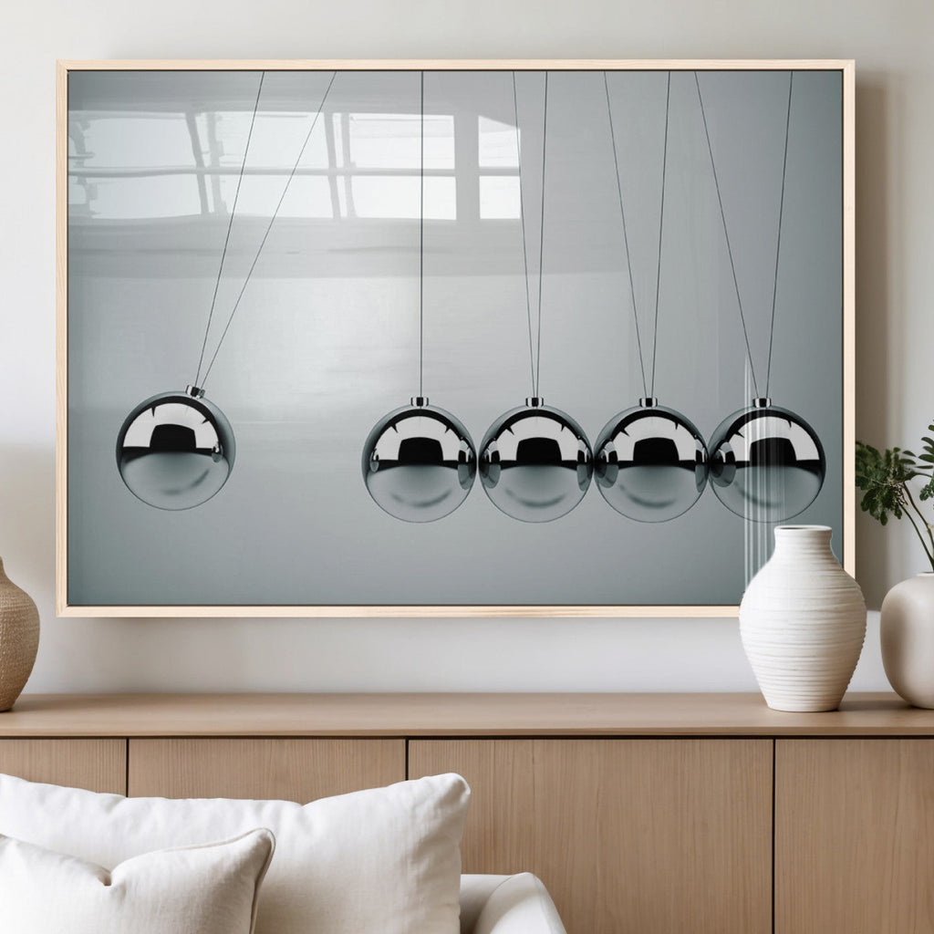 Newton's Cradle Wall Art Canvas Print | Framed Newton Cradle Wall Art