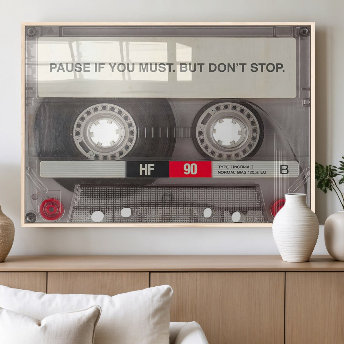 Music Cassette Iconic Wall Art Canvas Print