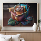 Abstract Rose Wall Art Canvas Print