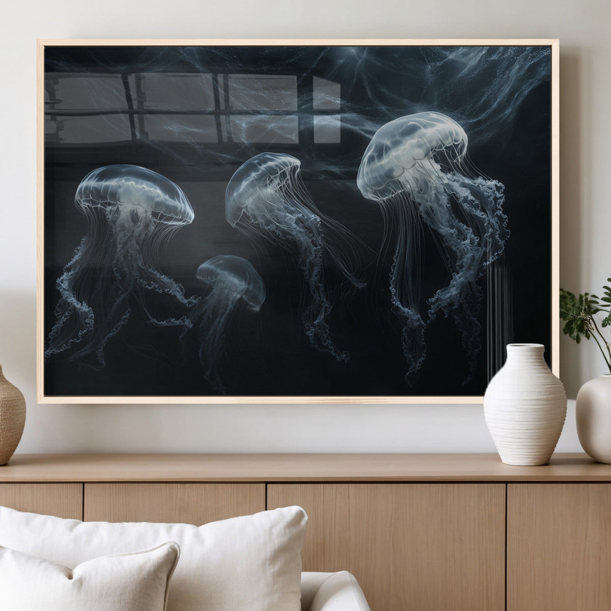 Jellyfish Wall Art Canvas Print, Elegant Wall Decor