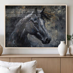 Large Abstract Horse Wall Art Canvas Print, Farmhouse Wall Art