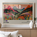 Yayoi 1986 Wall Art Print, Vibrant Wabi Sabi Japanese Abstract Design