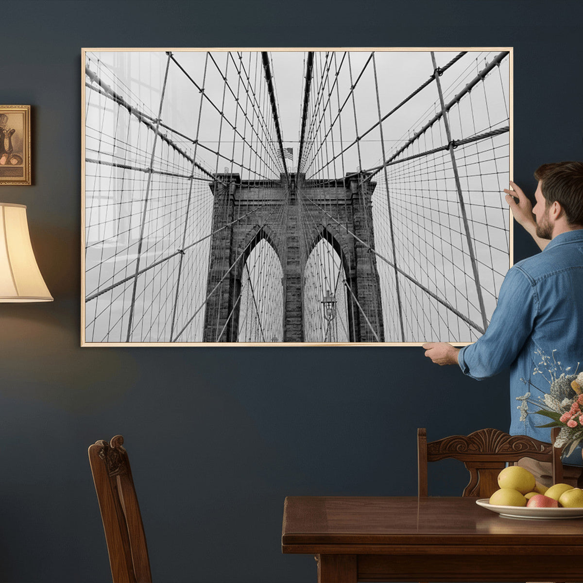 Large Brooklyn Bridge Wall Art Canvas Print