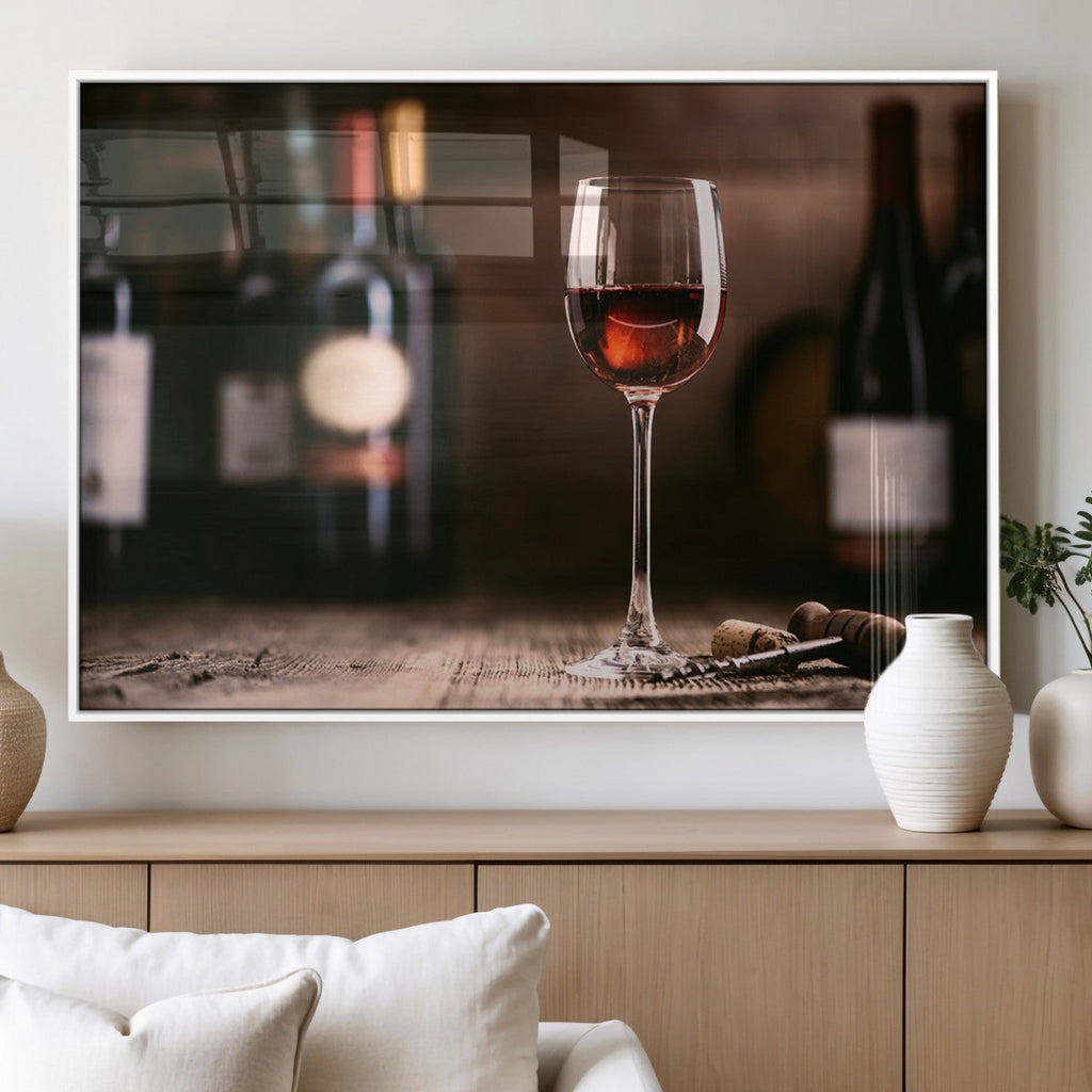 Red Wine and Bottle Canvas Print