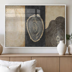 Tree Rings Canvas Wall Art Print, Minimalist Natural History in Modern Decor