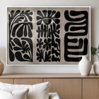 Canvas Print Wall Art Abstract Art Boho, Framed Boho Art