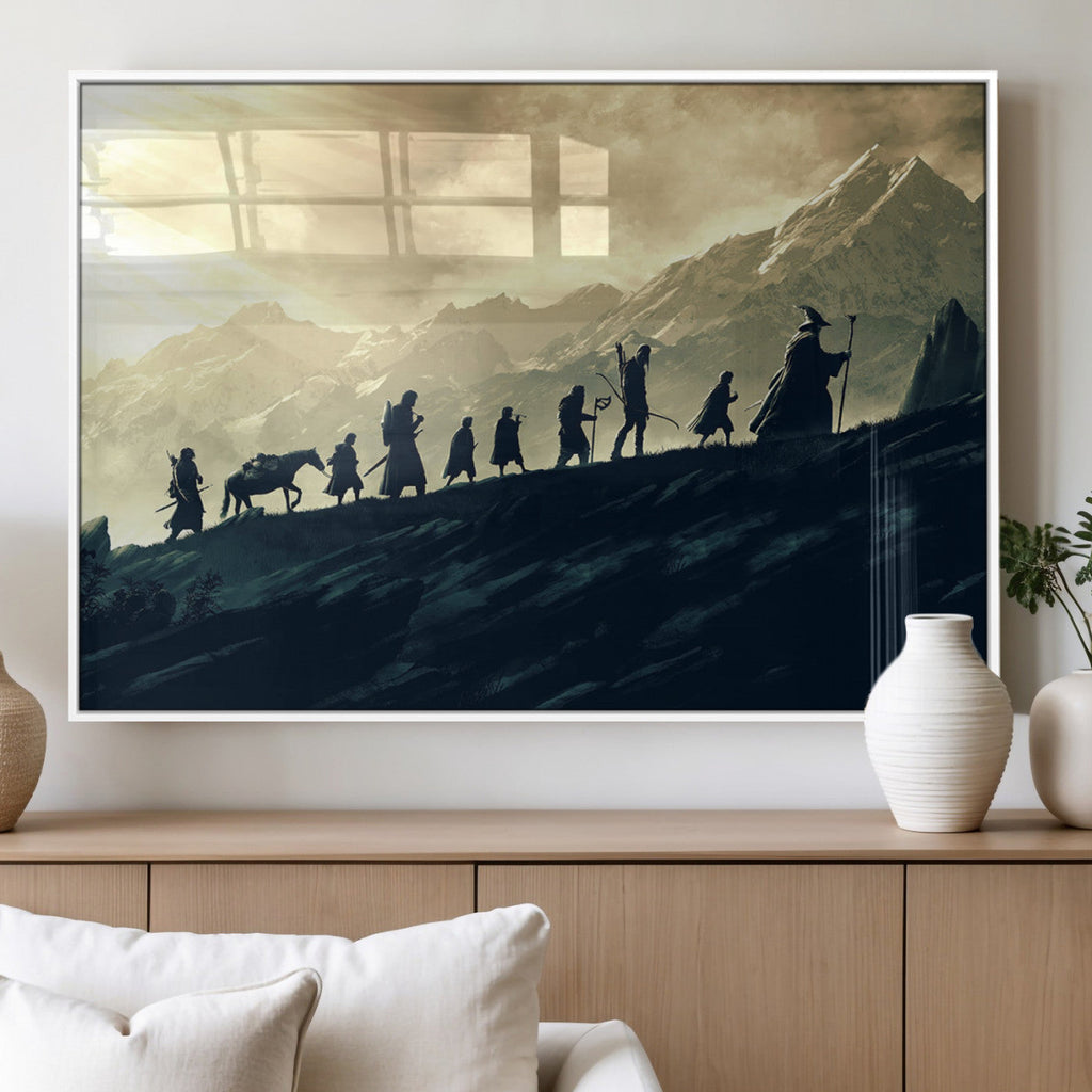 Fellowship Journey Wall Art | Fantasy Adventure Canvas Print