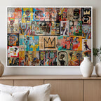Abstract Art Collage Wall Art Canvas Print, Urban Graffiti Style
