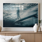 Underwater Surf Wall Art | Framed Ocean Wave Canvas Artwork