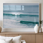 Ocean Swell Wall Art Canvas Print, Framed Surf Waves and Blue Water Scene