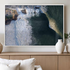 Ocean Wave Wall Art | Aerial Coastal View Canvas Artwork