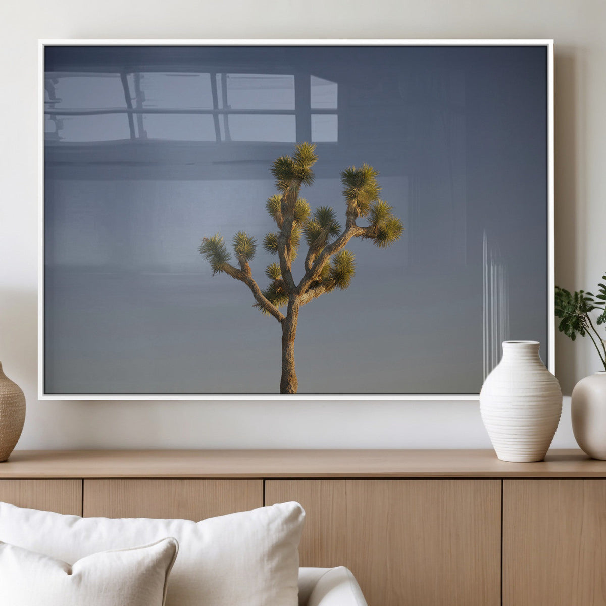 Joshua Tree Wall Art Canvas Print, Framed Southwestern Desert Landscape