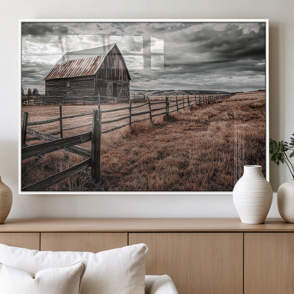 Rustic Weathered Barn Wall Art Canvas Print