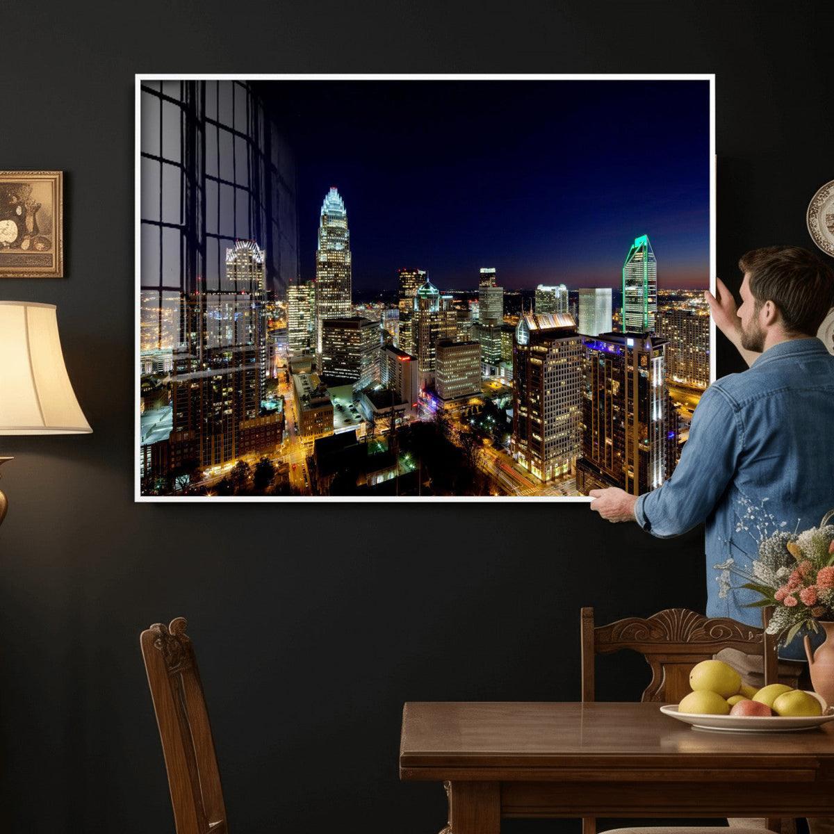 Atlanta Skyline Wall Art Canvas Print | Modern Cityscape