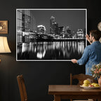 Austin Skyline Wall Art Canvas Print, Austin Downtown Night Cityscape