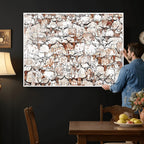 Abstract Longhorn Herd Wall Art Canvas Print