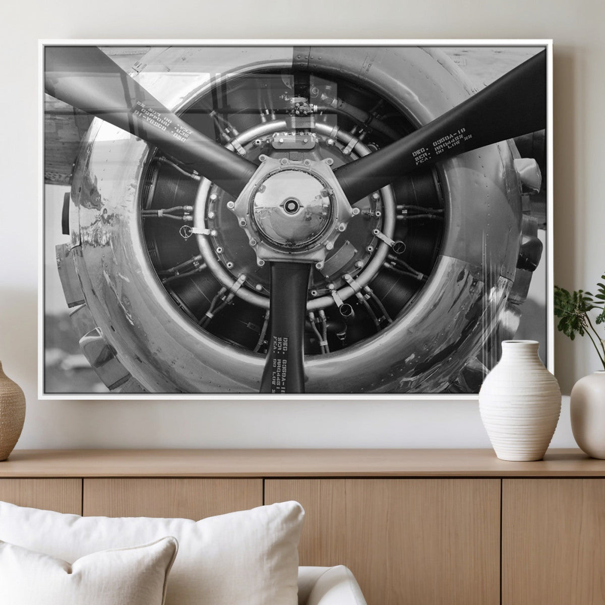 Vintage Airplane Wall Art Canvas Print