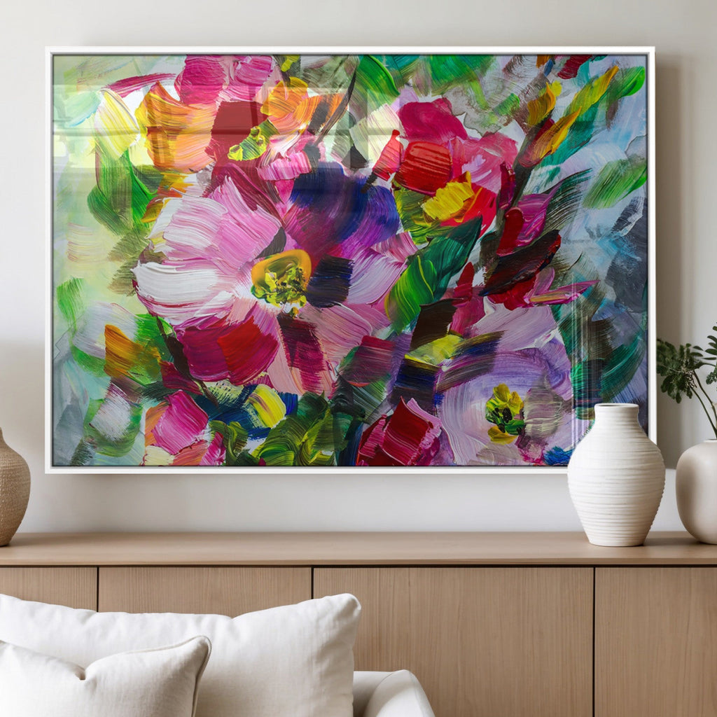 Oil Flower Abstract Canvas Print