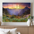 Mountain and Spring Wall Art Canvas Print