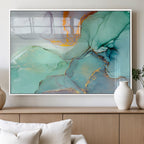 Colorful Marble Fluid Effect Canvas Wall Art Print