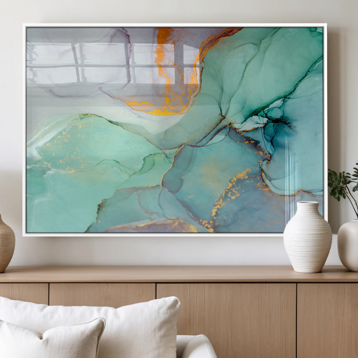 Colorful Marble Fluid Effect Canvas Wall Art Print