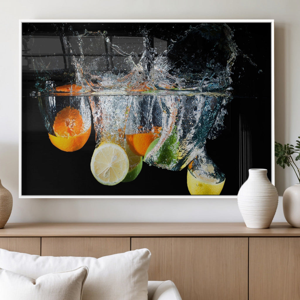Kitchen Wall Art, Kitchen Fruits Art Canvas Print