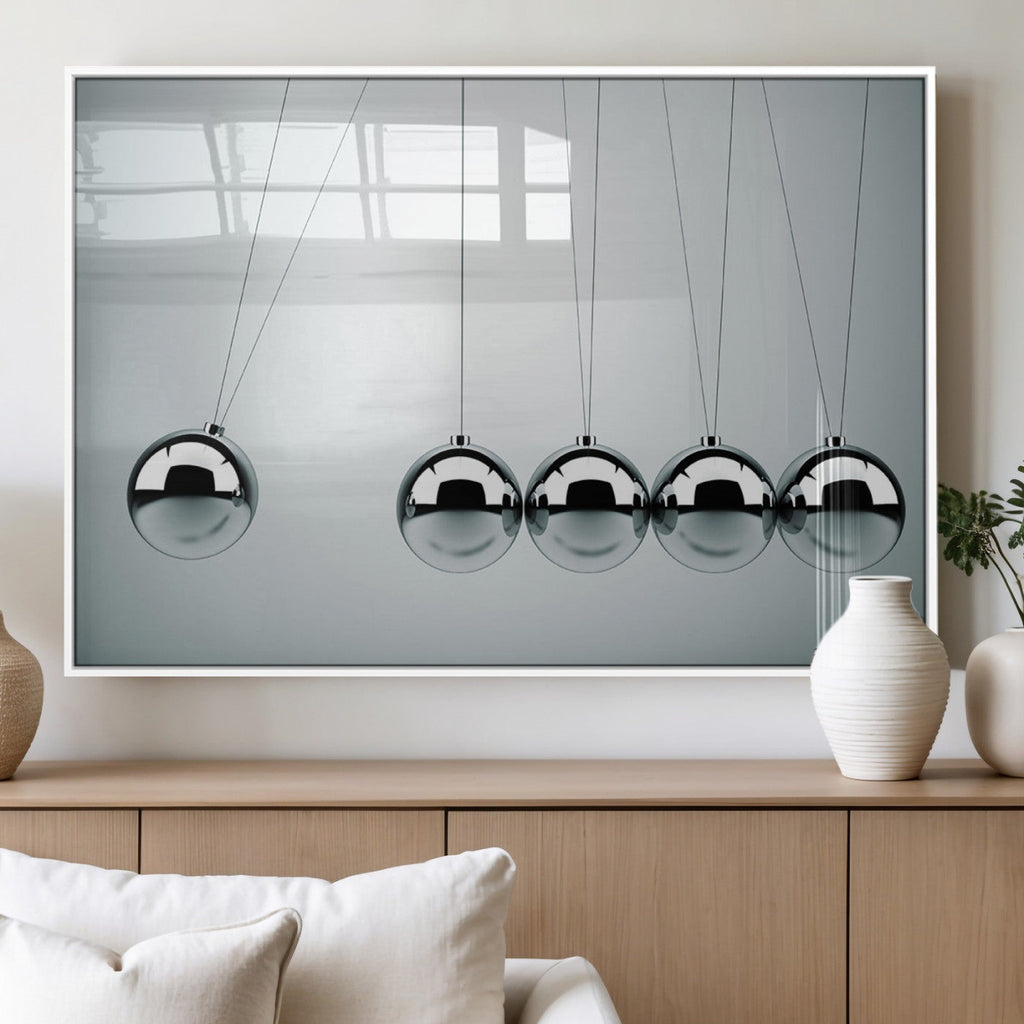 Newton's Cradle Wall Art Canvas Print | Framed Newton Cradle Wall Art