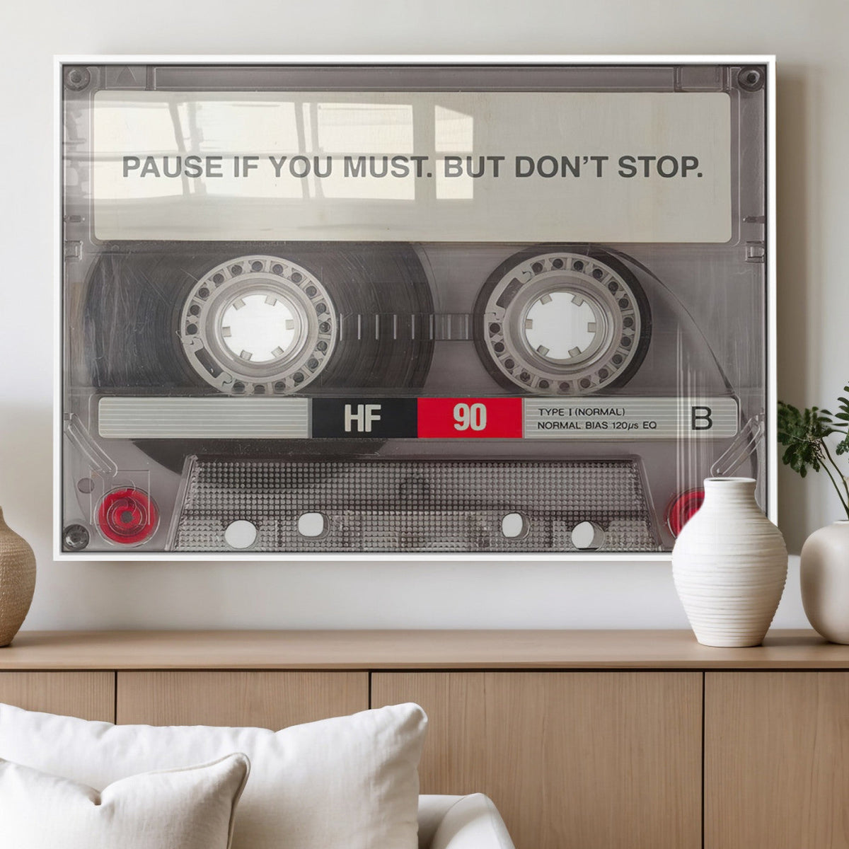 Music Cassette Iconic Wall Art Canvas Print