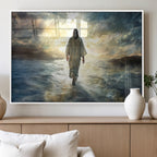 Jesus Walking on Water Wall Art | Canvas Print | Ready to Hang